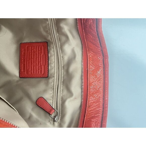 Coach Chelsea Brown Signature C Canvas Shoulder Bag Orange Leather M1120-18903 - Picture 8 of 8